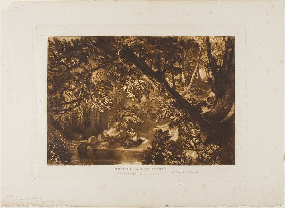 Aesacus and Hesperie, plate 66 from Liber Studiorum by Joseph Mallord William Turner