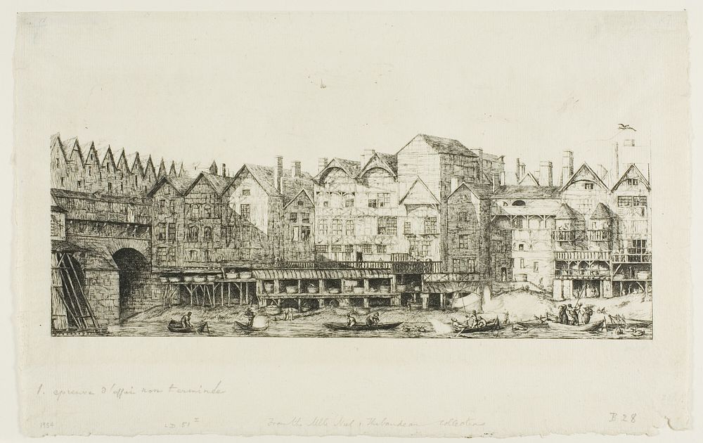 View of Part of the City of Paris toward the Close of the XVII Century by Charles Meryon