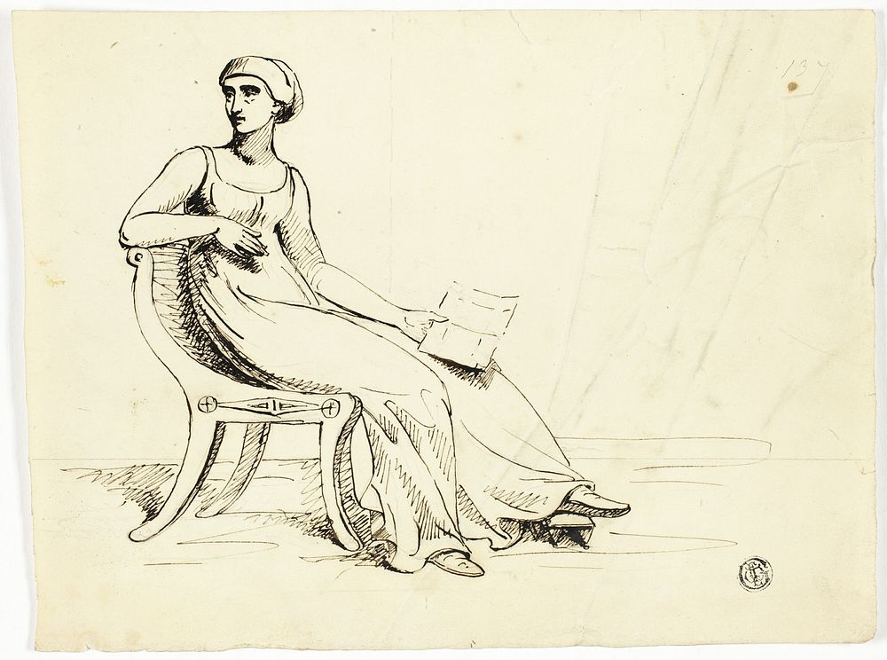 Woman Seated in Roman Chair by John Downman
