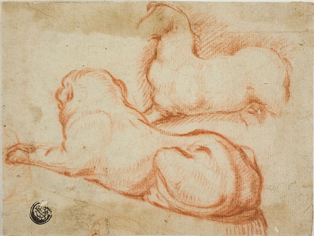 Sketch of Horse and Dog by Dirk Valkenburg