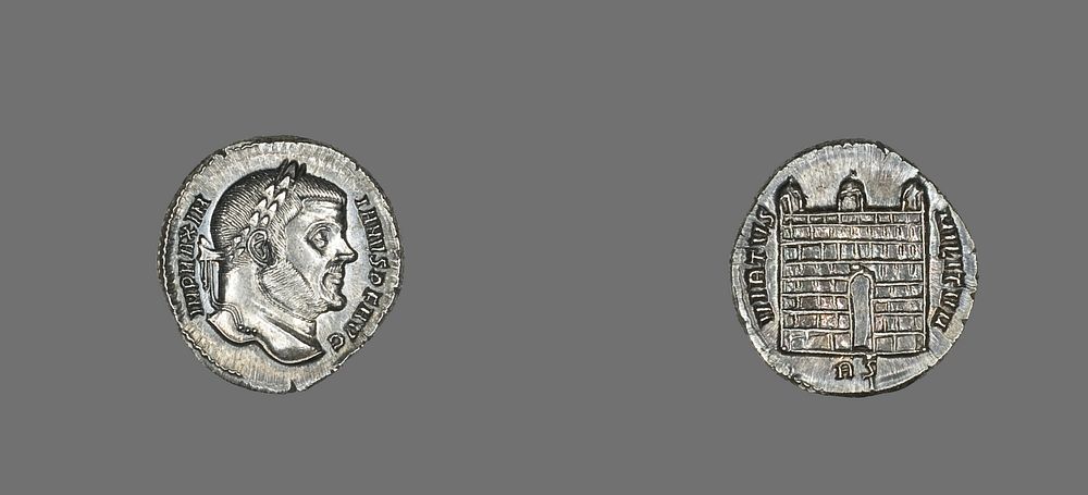 Denarius (Coin) Portraying Galerius Maximianus by Ancient Roman