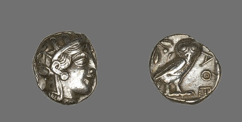 Tetradrachm (Coin) Depicting the Goddess Athena by Ancient Greek