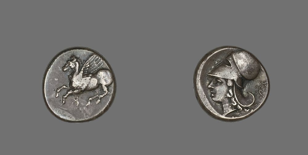 Stater (Coin) Depicting Pegasus Flying by Ancient Greek