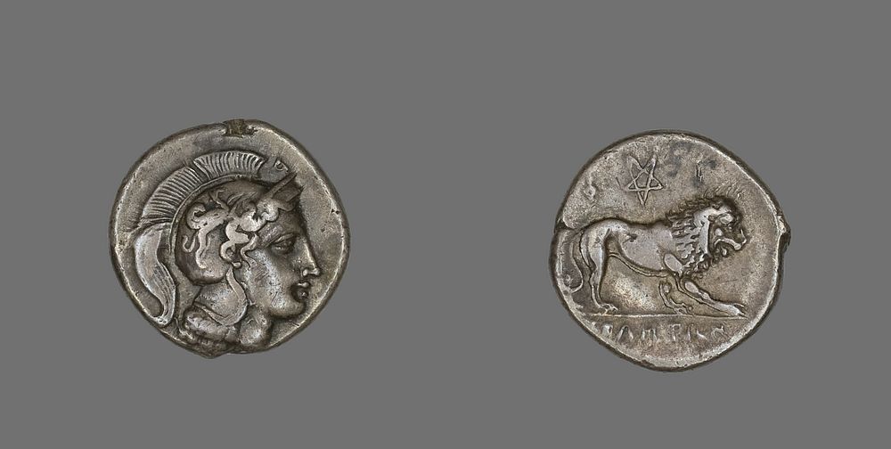 Stater (Coin) Depicting the Goddess Athena by Ancient Greek