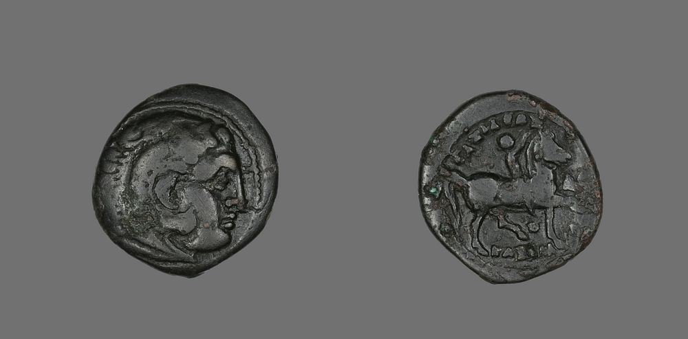 Coin Portraying Alexander the Great as the Hero Herakles by Ancient Greek