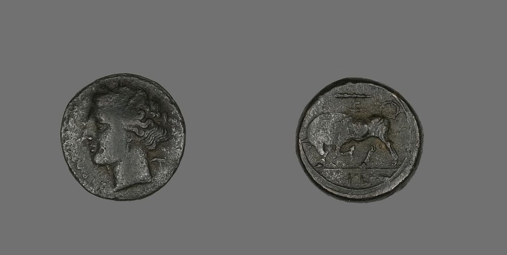 Coin Depicting the Goddess Persephone by Ancient Greek