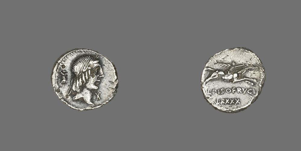 Denarius (Coin) Depicting the God Apollo by Ancient Roman