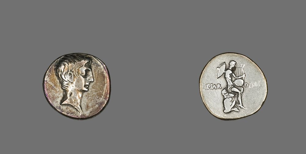 Denarius (Coin) Portraying Octavian by Ancient Roman