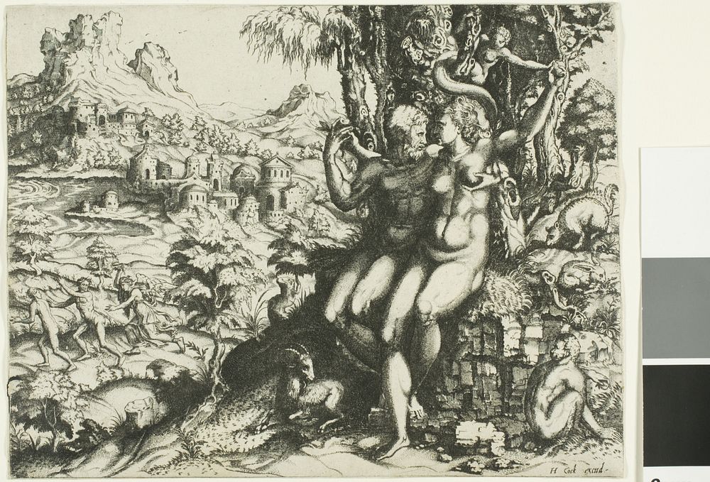 Adam and Eve and the Expulsion from Paradise by Cornelis Cort