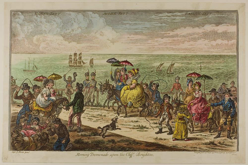 Morning Promenade Upon the Cliff, Brighton by James Gillray