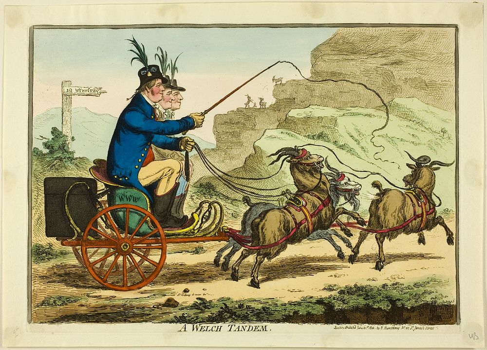 A Welch Tandem by James Gillray