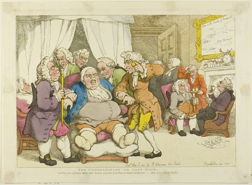The Consultation or Last Hope by Thomas Rowlandson