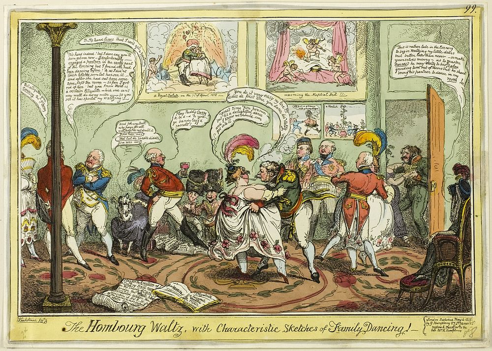 The Hombourg Waltz, with Characteristic Sketches of Family Dancing! by George Cruikshank