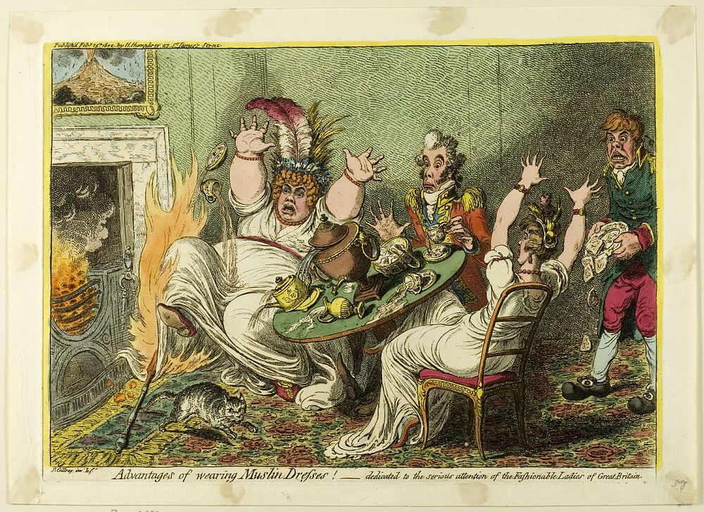 Advantages of Wearing Muslin Dresses! by James Gillray