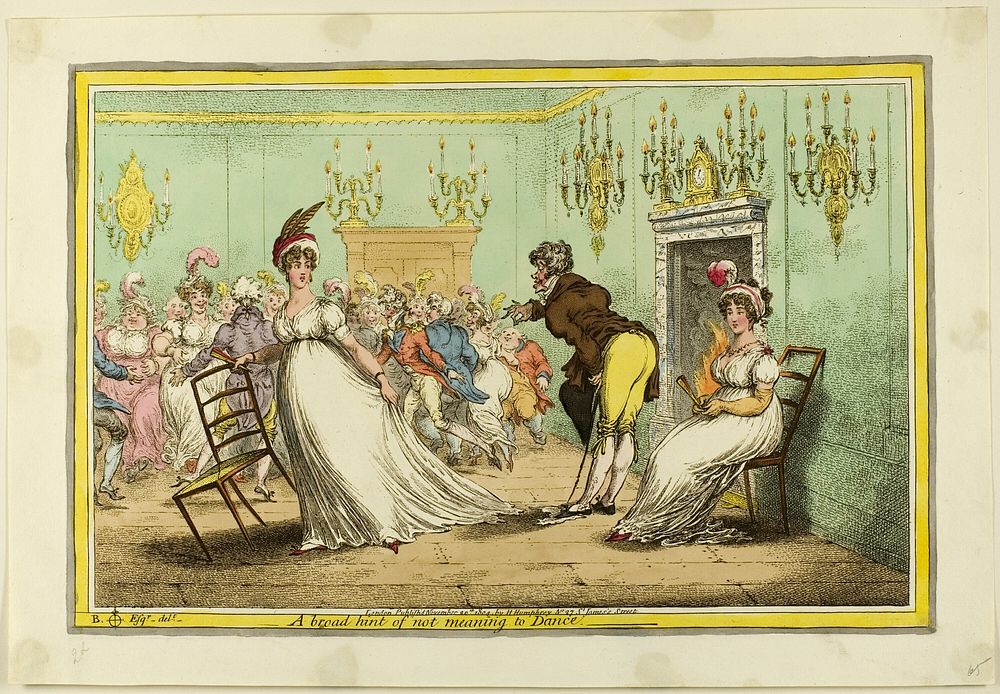 A Broad Hint of not Meaning to Dance by James Gillray
