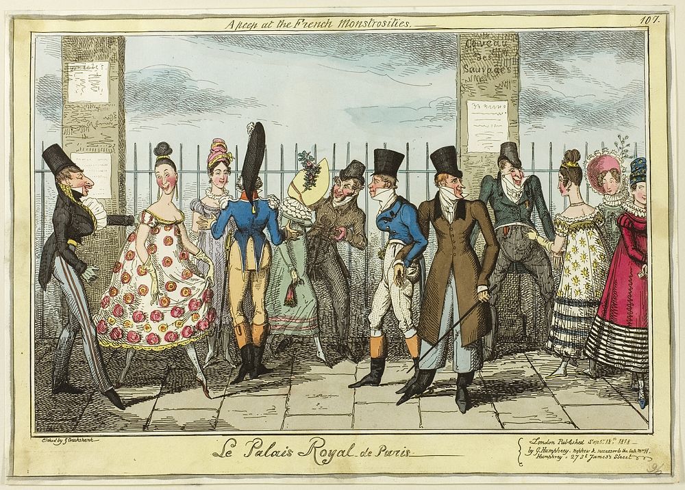 Le Palais Royal - de Paris by George Cruikshank