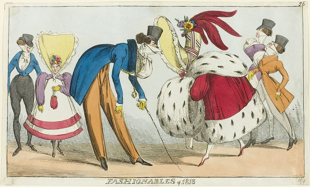 Fashionables of 1818 by George Cruikshank