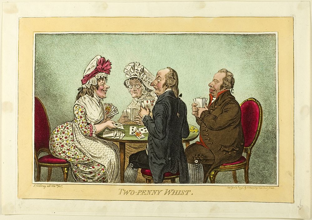 Two-Penny Whist by James Gillray
