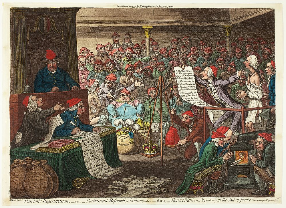 Patriotic Regeneration, -viz. - Parliament Reform'd, a la Françoise... by James Gillray