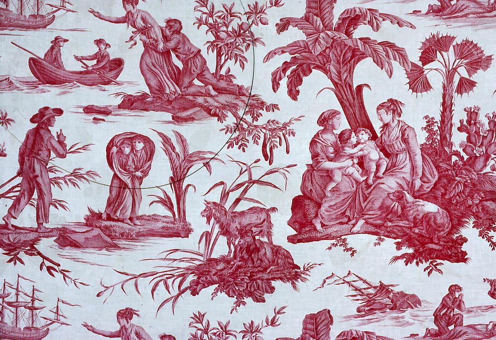 “Paul and Virginie” Furnishing Fabric, Paul et Virginie, Paul and Virginie by Jean Baptiste Huet (Designer)