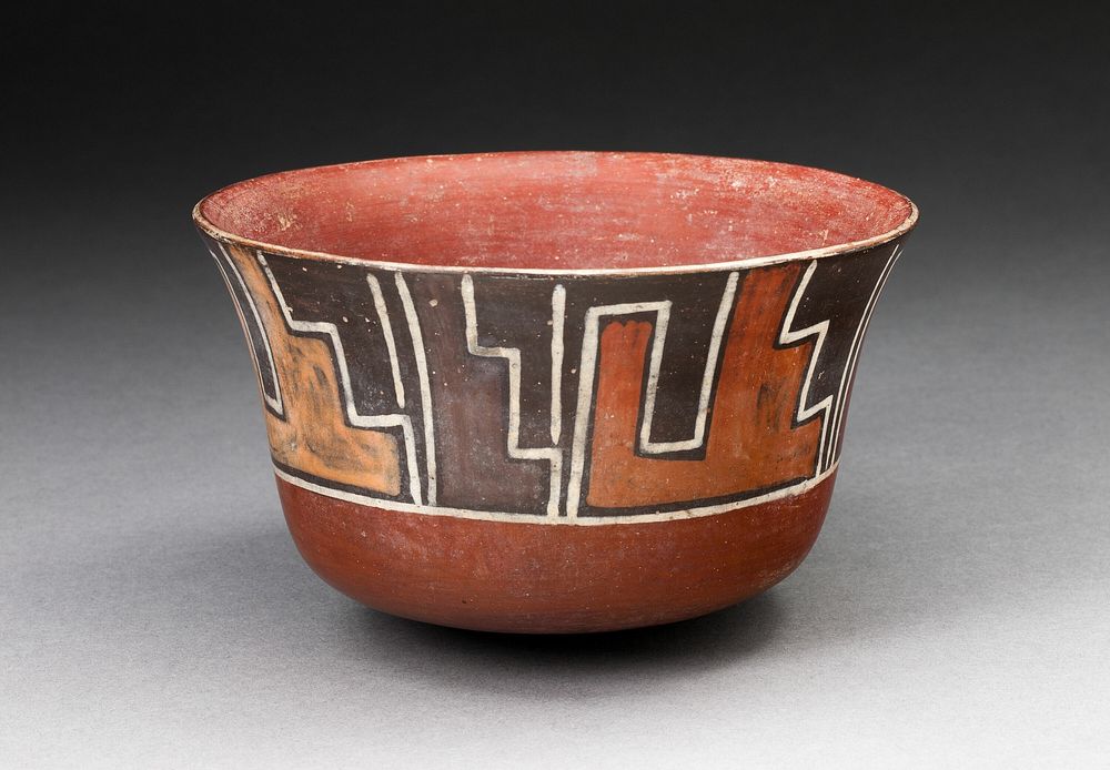 Bowl with Stepped Motifs by Nazca
