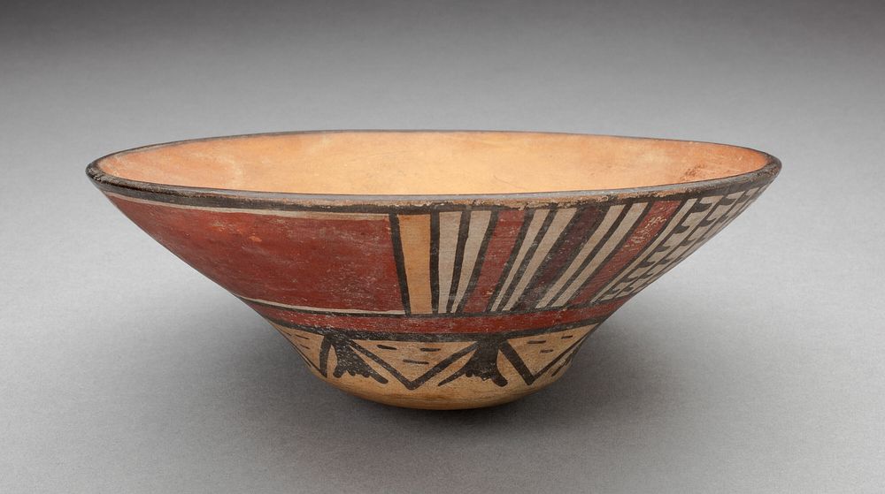 Wide Bowl with Geomeric Motifs by Nazca