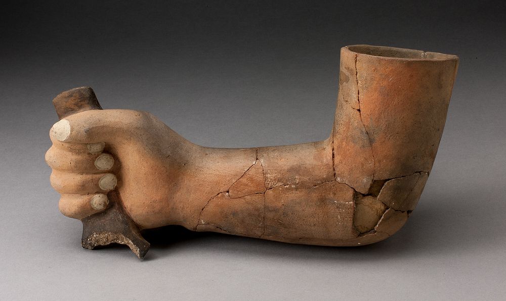 Vessel in the Form of an Arm by Moche