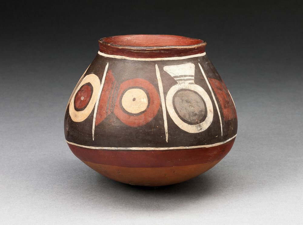 Bowl with a Horizontal Band of Circular Motifs by Nazca