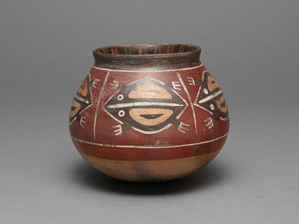 Jar Depicting Abstract Frogs by Nazca