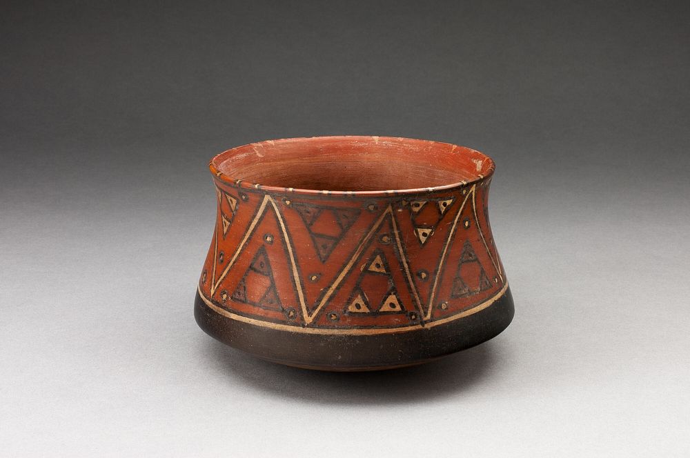 MIiniature Bowl with Geometric Textile-like Pattern by Inca