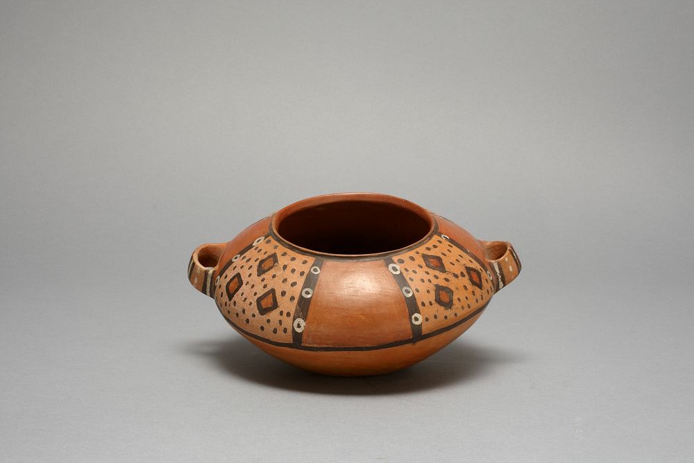 Handled Bowl with Panels of Geometric Motifs by Lima