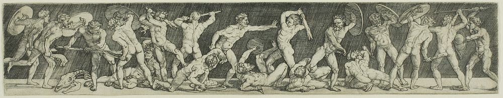 Battle of Eighteen Nude Men by Barthel Beham