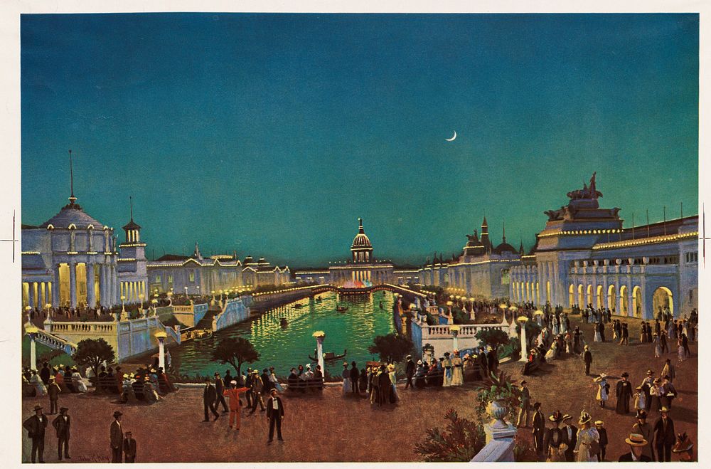 Chicago Exposition at night