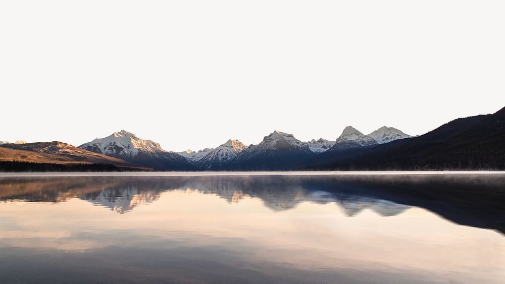 Panoramic lake landscape border background   image