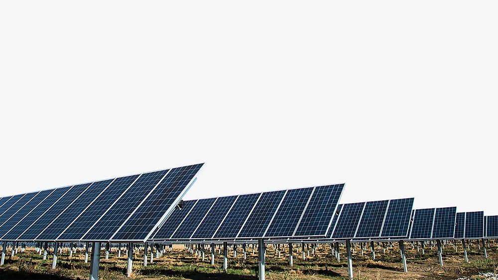Solar panels, border background image