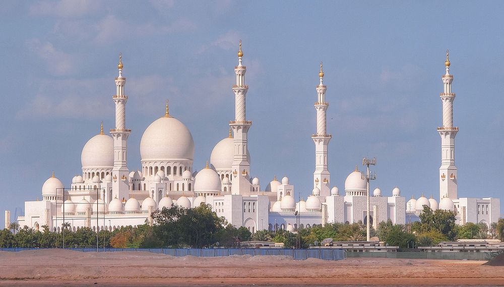 Dubai city Islamic grand mosque.