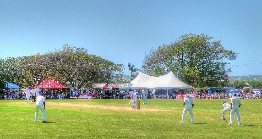 Warm-up match cricket club.