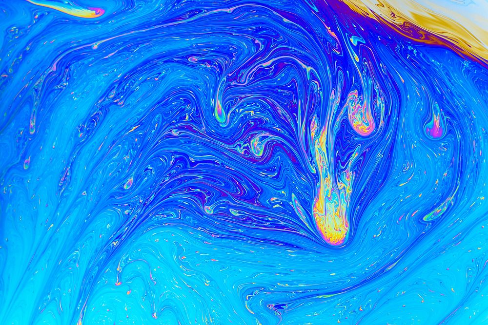 Soap film, colorful pouring art.