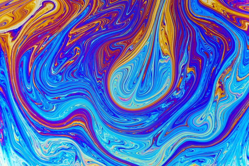 Soap film, colorful pouring art.