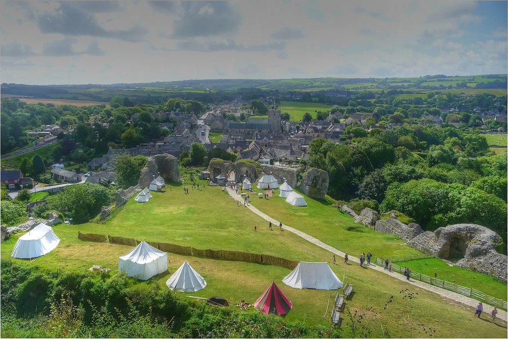 2011 Corfe Castle VillageA view of the village from the castle, looking in the general direction of Swanage, which was a…