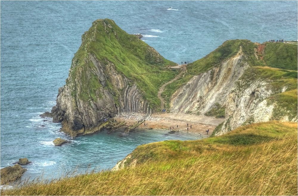 Seashore, coastline, ocean bay landscape.