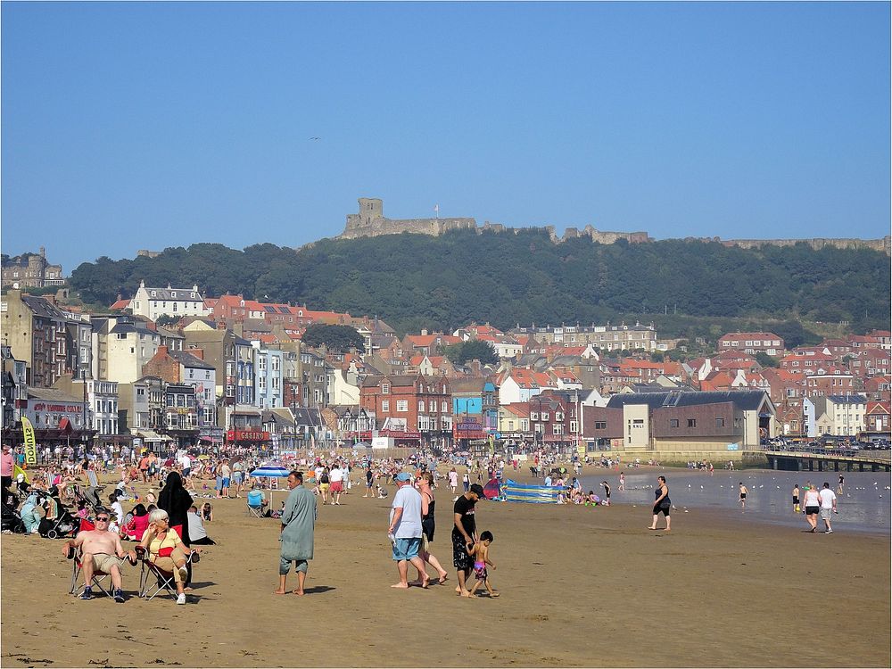 Sunny beach day, summer holiday.