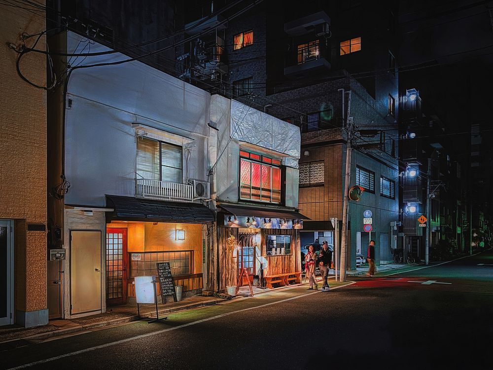 Restaurant at Night, Tokyo, Japan.