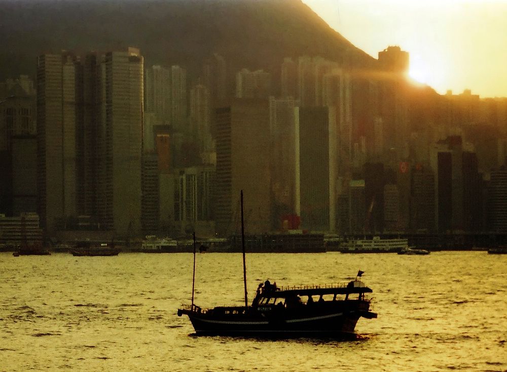 Historical Hong Kong: Harbour SunsetSunset on Victoria Harbour, seen from the Kowloon side.