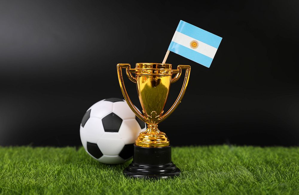 Golden trophy, football championship, Argentina.
