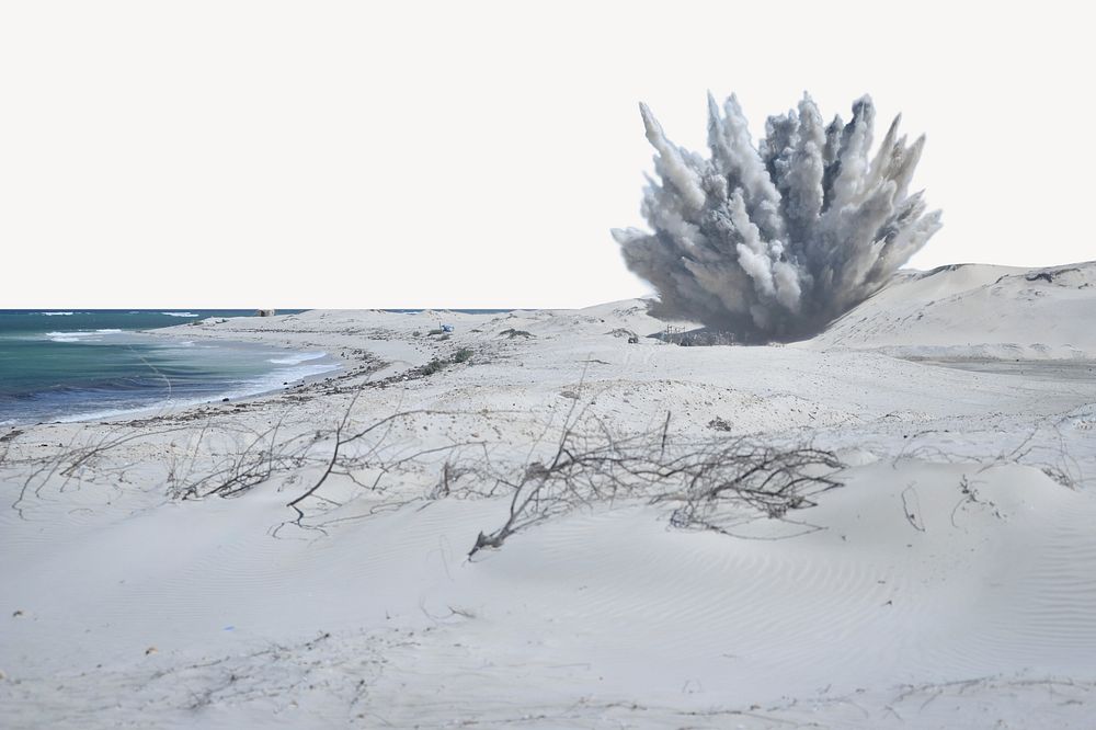 Beach explosion, border background   image