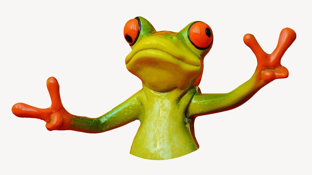 Funny frog isolated image