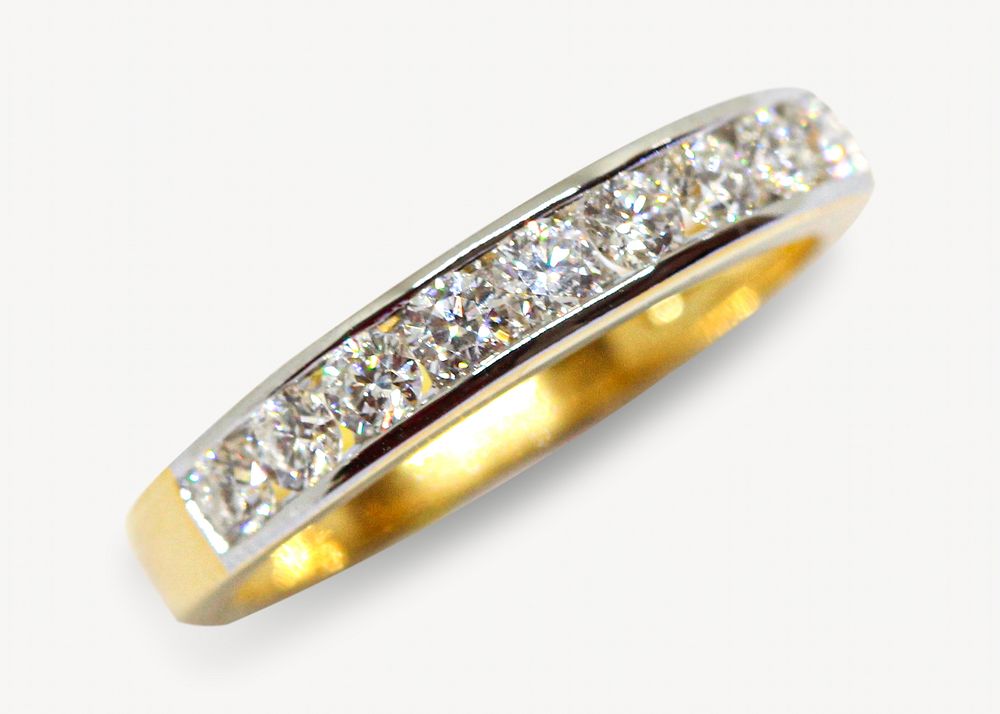 Gold wedding ring isolated design