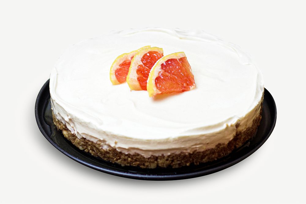 Grapefruit cheesecake dessert isolated image