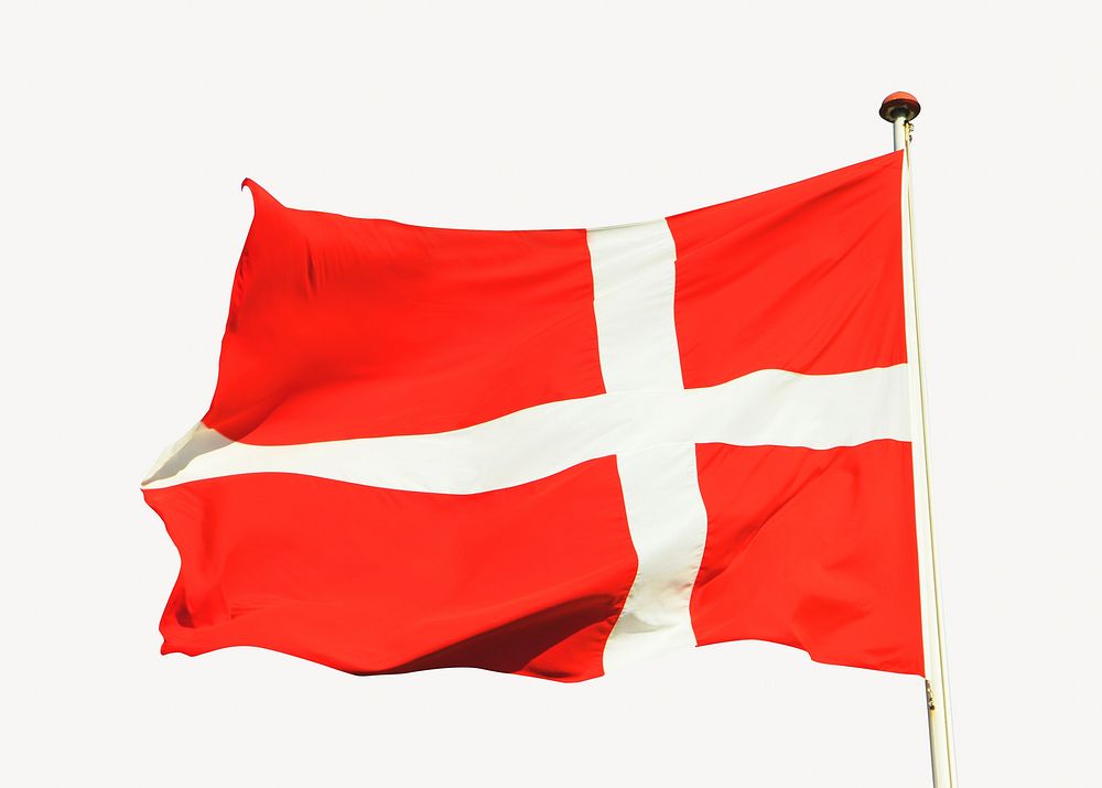 Danish flag isolated design